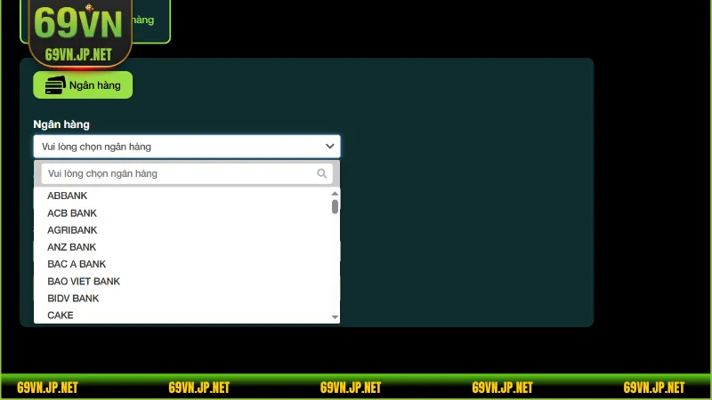 69VN cung cấp nhiều tùy chọn thanh toán để bạn lựa chọn