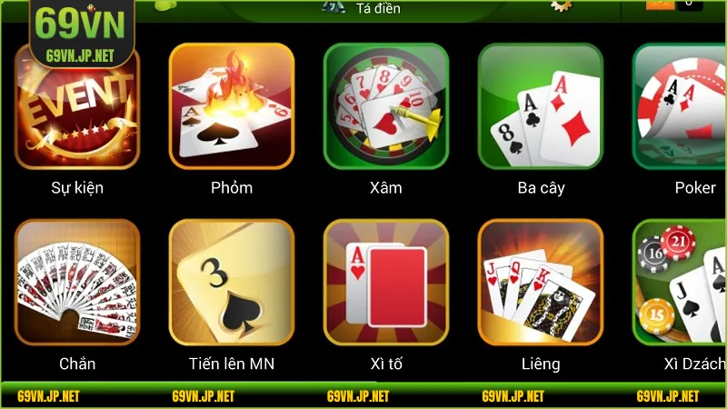 Trải nghiệm sảnh game bài 69VN hấp dẫn 
